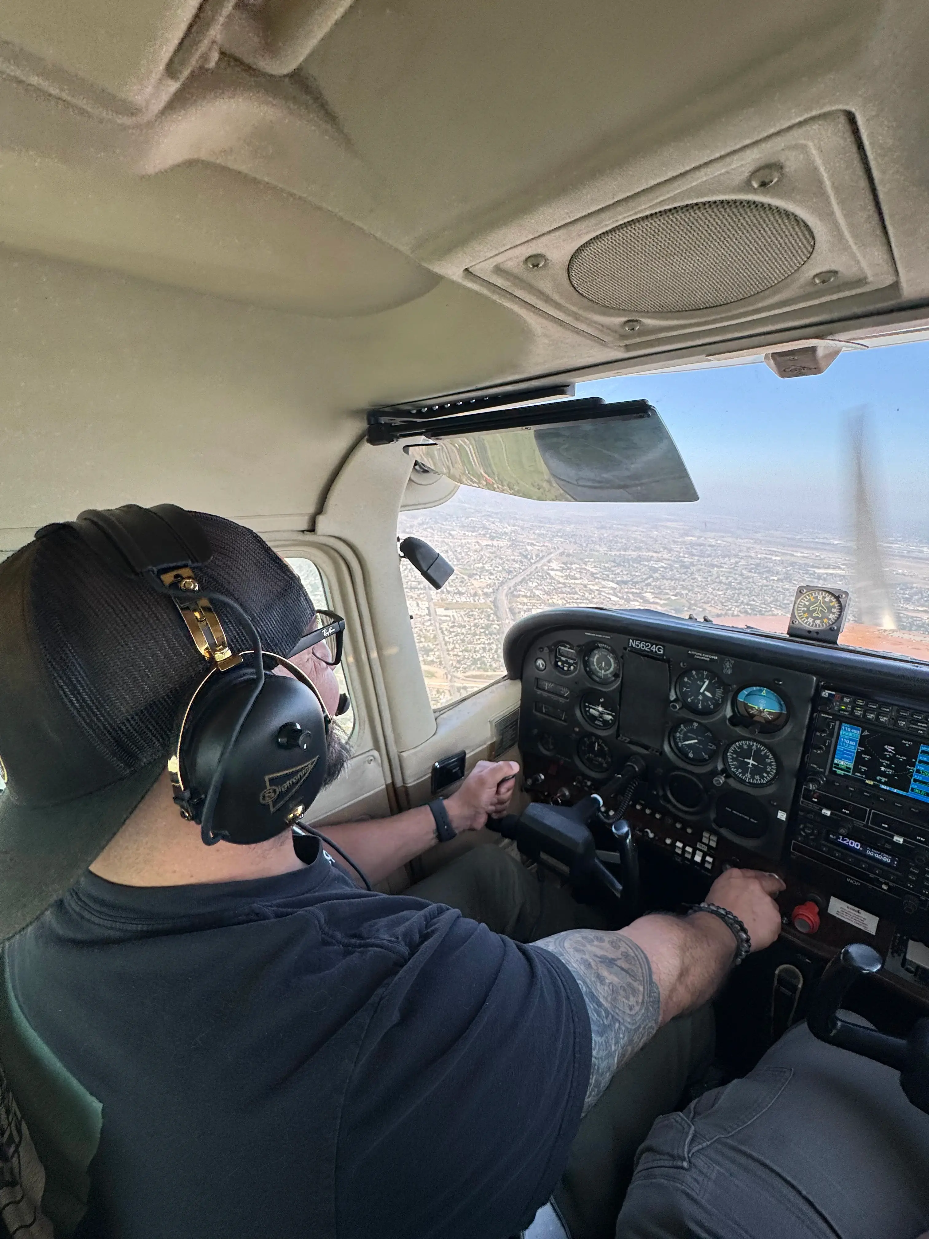 Inside a commercial cockpit